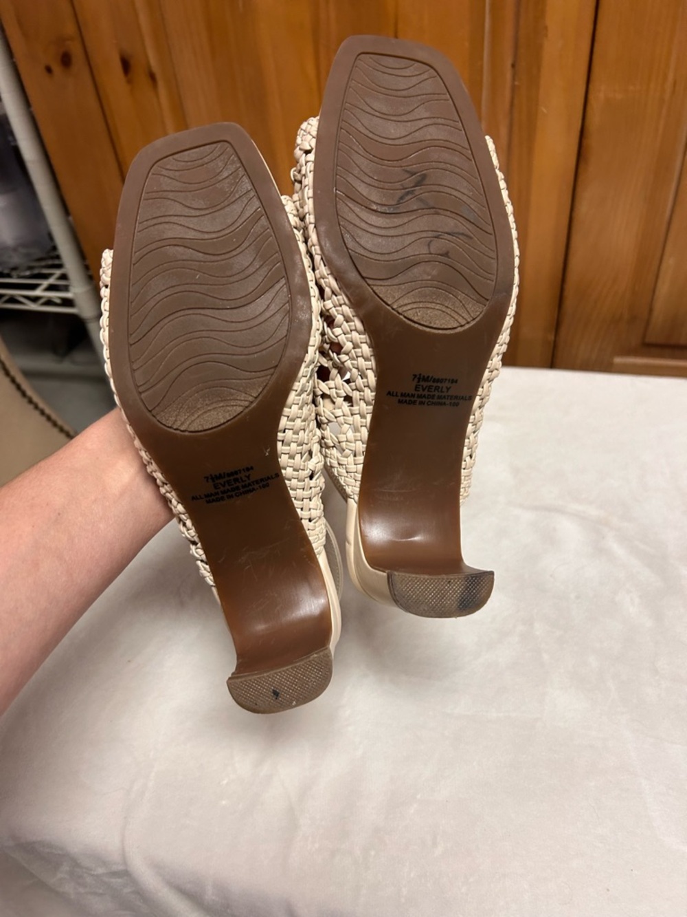 Impo Beige Everly Woven Slingback Sandals - Picture 4 of 7